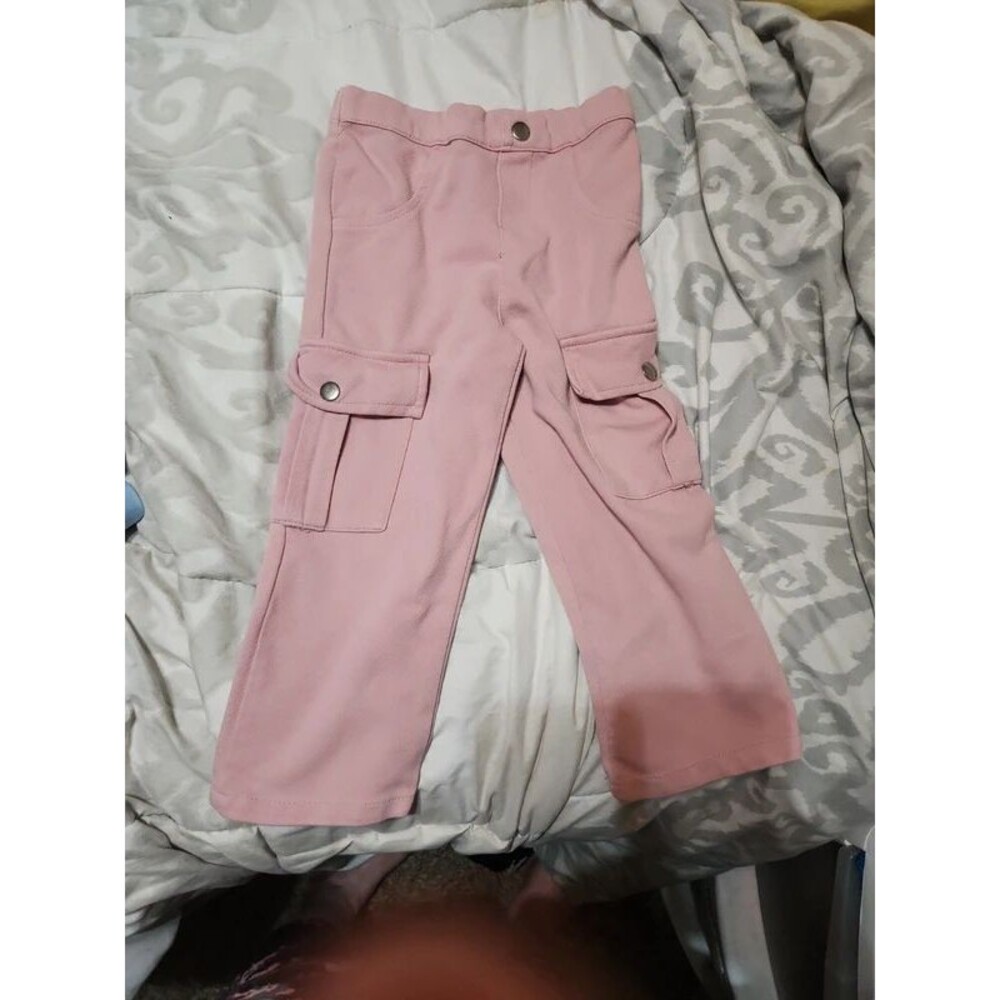 Girls pink cargo pants